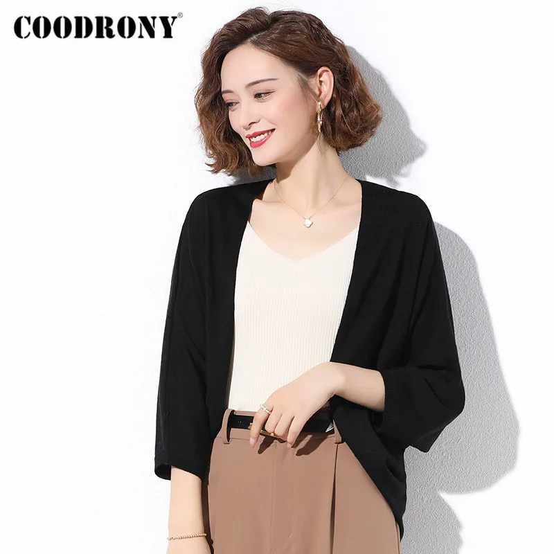 COODRONY Brand 2020 Autumn Winter Streetwear Fashion Cardigan Women Korean Style Knitted Casual Pure Color Sweaters Female W1042