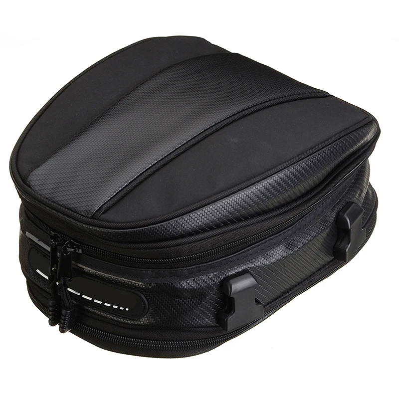 Universal 1pc 7.5L-10L Motorcycle Rear Tail Bag Waterproof Motor Cycle Back Seat Saddle Helmet Pack Shoulder Carry Bag Mayitr