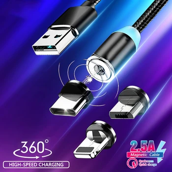 

Magnetic Micro USB Cable For iPhone XIAOMI Android Fast Charging Magnet Charger USB Type C Cable Mobile Phone Cord Wire