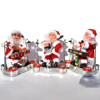

Electric Christmas Santa Claus Music Instrument Playing Xmas Toy Party Ornaments Christmas present for kids