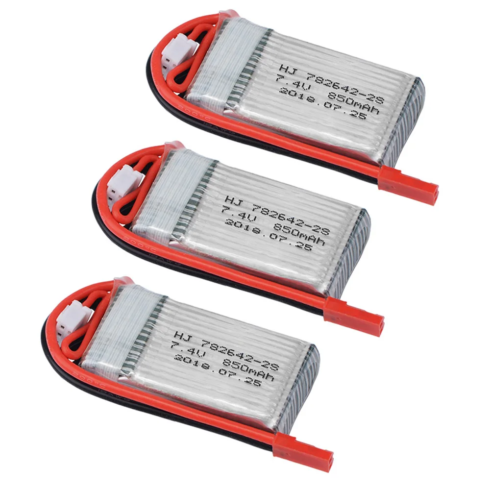 

3pcs RC Lipo Battery 7.4V 850mAh 20C 2S Lipo Battery JST / SM / XT30 / T Plug for RC Drone Quadcopter Helicopter Spare Part