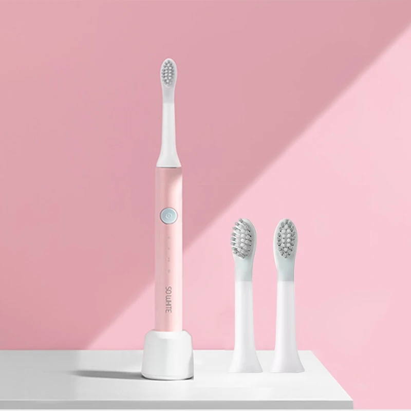 Xiaomi SOOCAS звуковая электрическая зубная щетка Ультра звуковая автоматическая зубная щетка перезаряжаемая Водонепроницаемая очистка рождественские подарки - Цвет: pink twoheads