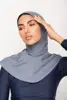 Solid Color  Muslim Turban Cap For Women Full Cover  Swim Hijabs 2