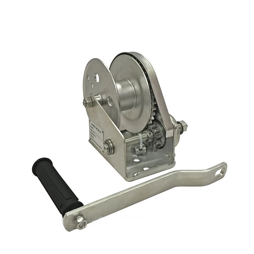 Stainless steel hand winch Two-way Self-locking 1200 pounds Manual winch Environmental protection Lifting crane hoist
