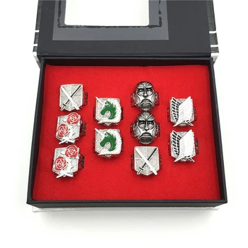 

Attack On Titan Cosplay Ring Alloy 10 Set Set Jewelry COS Props Wristband Anime Adult Lovers Men Ms Christmas Halloween Gift