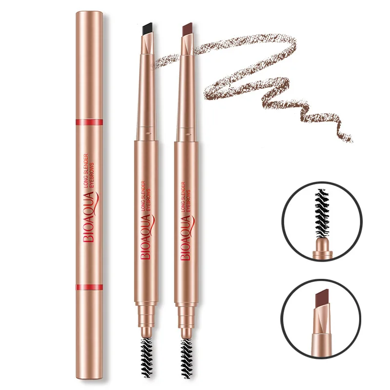 Bioaqua Long Slender Double Head Black Light Dark Brown Beauty Eyebrow Enhancers Powder Makeup Brow Eyebrows Enhancer Pencil Bioaqua Long Slender Double Head Black Light Dark Brown Beauty Eyebrow Enhancers Powder Makeup Brow Eyebrows Enhancer Pencil