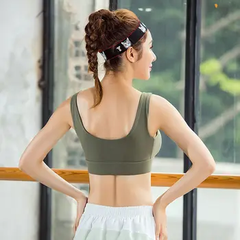 

Underwear Female Students Shock-proof Running Summer lady Gathering Sexy Beautiful Back without Ring Fitness Bra Gym Vest