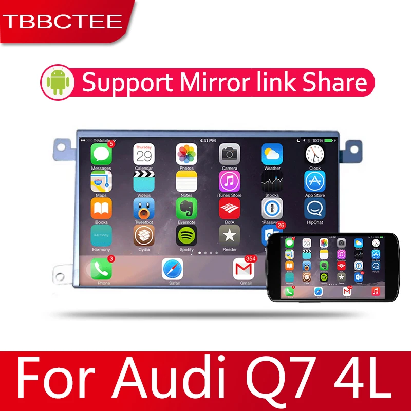 Top 2din Car multimedia Android Autoradio Car Radio GPS player For Audi Q7 4L 2006~2015 Bluetooth WiFi Mirror link Navi 4
