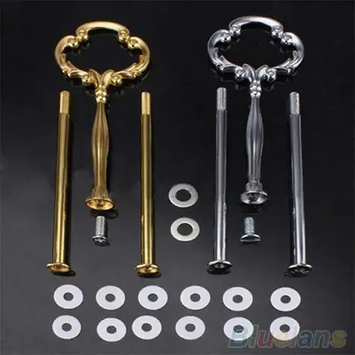1 Set Multi-Style Practical 2 Or 3 Tier Plate Handle Fitting Hardware Rod Tool Cake Plate Stand Bakeware Cake tray stand