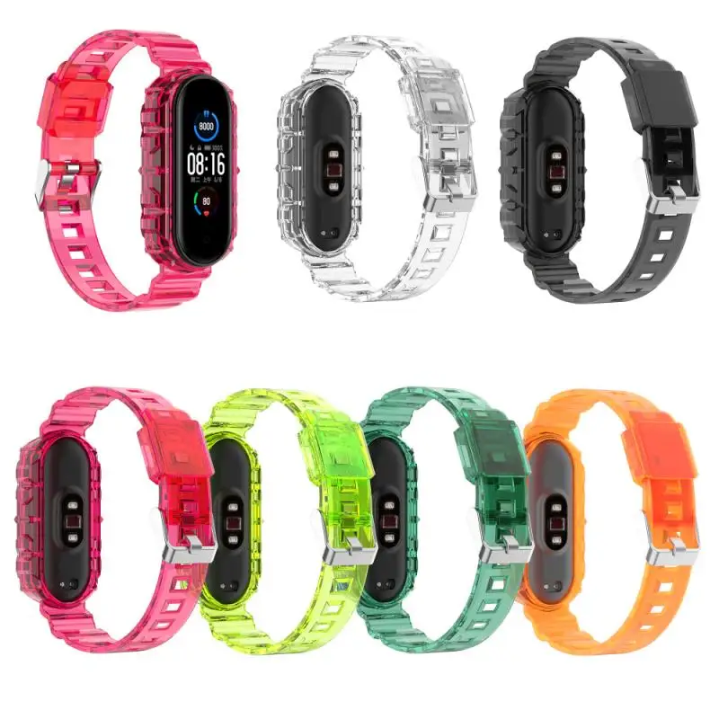 Прозрачный ремешок для Xiaomi Mi Band 6 NFC сменный Браслет Для 5 браслет на запястье MiBand |