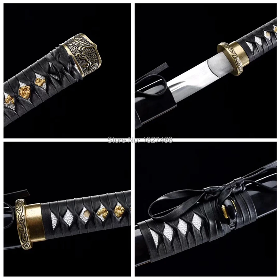Готовый для битвы японский самурайский меч Dao Wakizashi Катана сильный высокоуглеродистой стали лезвие острый Азиатский Нож Меч
