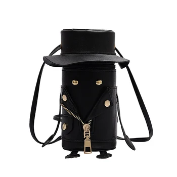 

2020 New Fashion Women Bucket Bag Funny Single Shoulder Satchel Rivet Zipper Bucket Bag Girls Travel Crossbody Bags Handbag