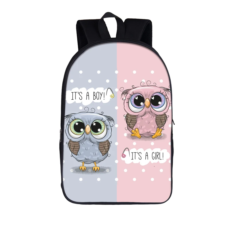 16unicornowl07 Рюкзак с рисунком птицы совы для подростков, мальчиков и девочек, детские школьные сумки, рюкзак для ноутбука, женский рюкзак, повседневный рюкзак, сумка для книг - Цвет: 16unicornowl07