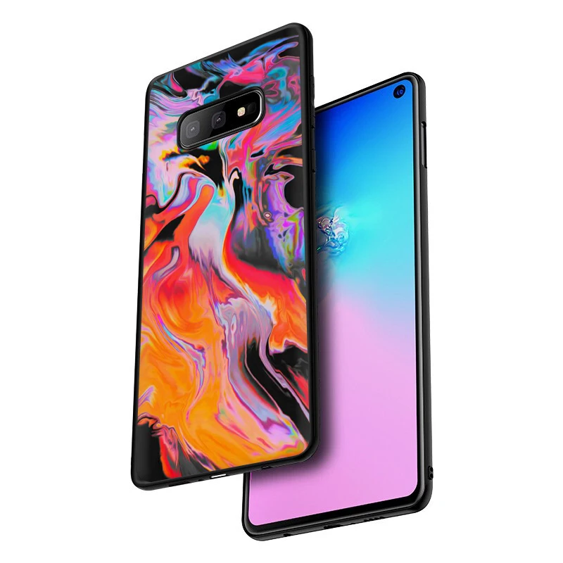 Силиконовый чехол для телефона EWAU с абстрактными блестками Samsung S6 S7 Edge S8 S9 S10 Note 8 9