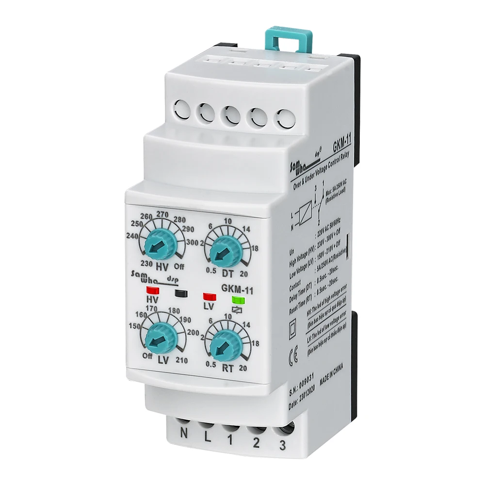Samwha-relé de Proteção contra Sobretensão e Subtensão Monophase Gkm11 220vac