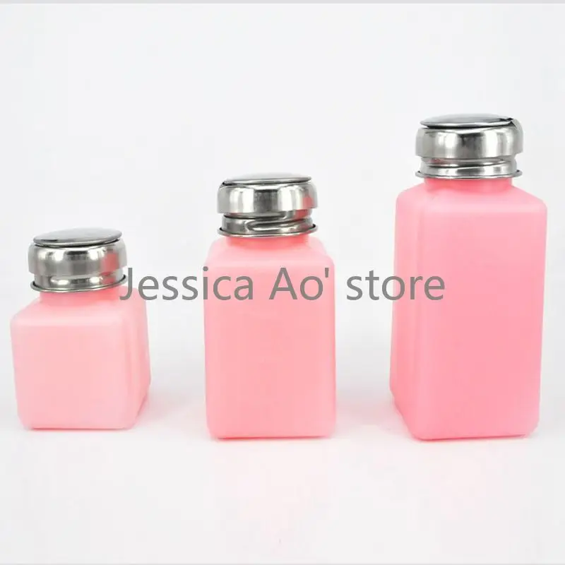 3pcs 4 6 8oz 100-250ml Industrial Alcohol Bottle Solder Flux Plastic Bottle Liquid Press Pumping Dispenser Metal Cap 250ml 200ml 100ml plastic bottle alcohol bottle storage cleaner soldering paste flux press metal cap for phone tablet pc repair