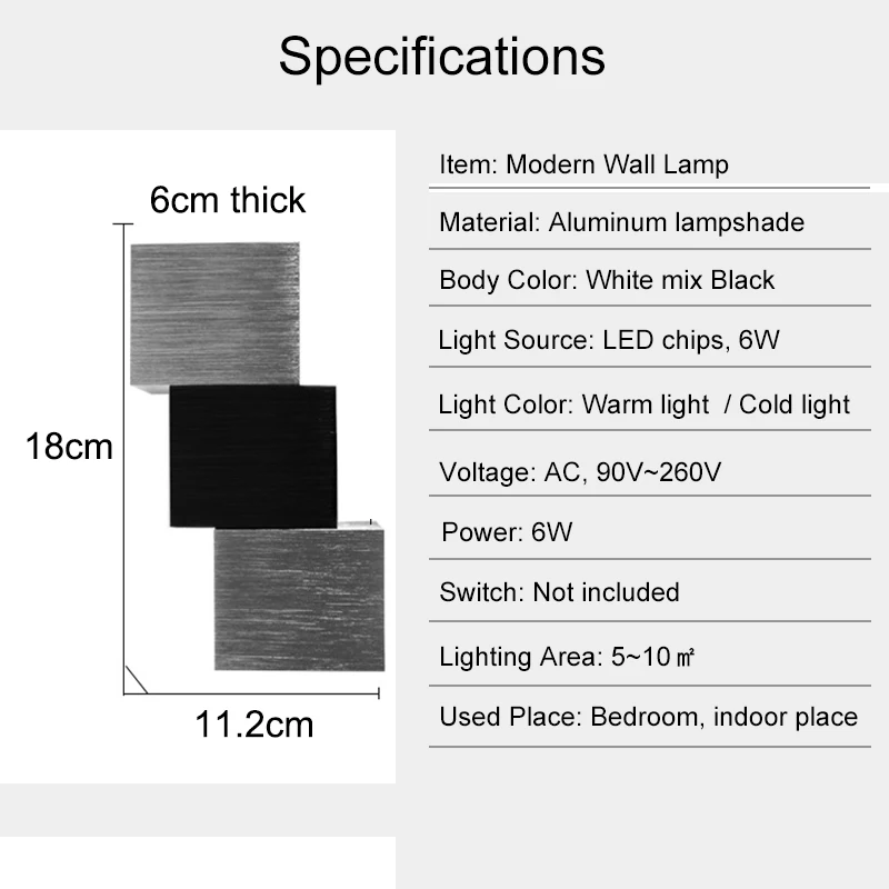 Современная Настенная Светодиодная лампа в скандинавском стиле светодиодный
