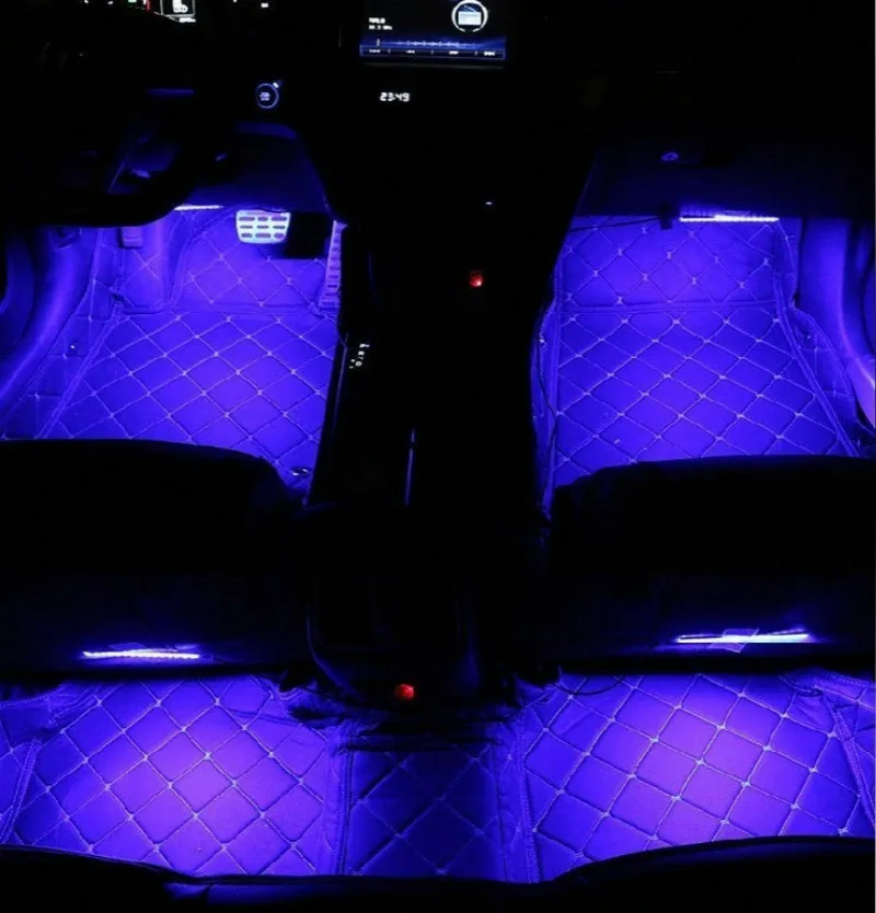 Новинка 4 шт. 12 Светодиодный светильник 5050 RGB автомобильный неоновый светильник s бар светильник s светодиодный автомобильный светильник неоновый светильник с дистанционным управлением