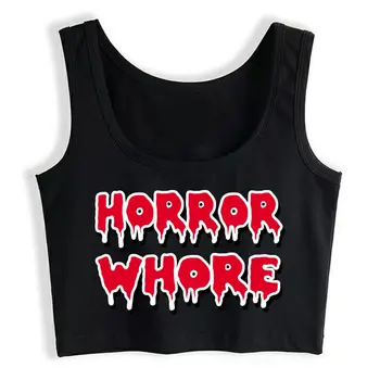 

Crop Top Female Horror Whore Vogue Harajuku Print Tops Women