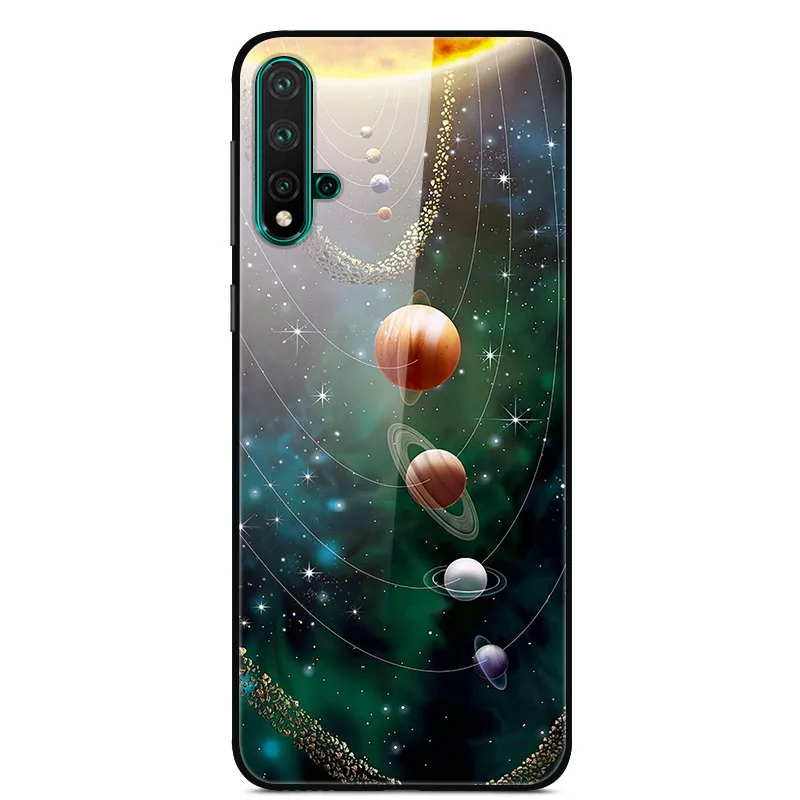 Для huawei Nova 5 Pro Чехол из закаленного стекла «Планета космос», чехол из стекла для huawei Nova 5 Coque Shell Nova5 Pro, чехлы