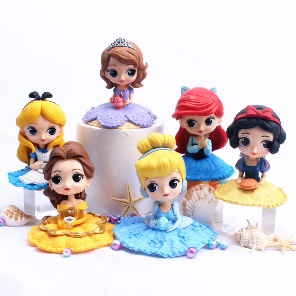Аниме Q Posket Princess Sofia Snow White Alice Belle Mermaid Aurore фигурки из ПВХ игрушки куклы подарки |