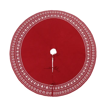 

48inch New Year Floor Mat Vintage Party Supplies Festival Christmas Tree Skirt Holiday Soft Acrylic Home Decor Gift Base Round