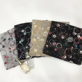 

5yards/bag Sequin embroidery round pattern Nordic style fabric used in wedding dress fashion design ST84#