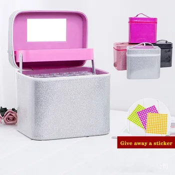 

126 Bottles PU Leather Diamond Painting Accessories Handbag Bead Storage Embroidery Multi-function Organizer Carry Case Box