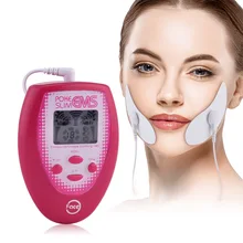 EMS Electric Slimming Face Pulse Massager Jaw Exerciser Facial Electronic Muscle Stimulation Electrode Face Cheek Patch Massager