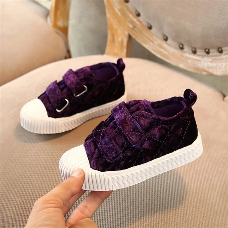 Детская обувь; коллекция года; сезон осень; schoenen tenis infantil; бархатная обувь для девочек; модные брендовые Детские повседневные кроссовки на мягкой подошве