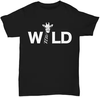 

New Arrivals Summer Cool Men Tee Giraffe Black Funny Gift for Wild Animal Lover Africa Safari Zoologist Biologist Tshirt