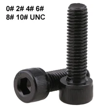 

10/20Pcs 0# 2# 4# 6# 8# 10# 12.9 High Tensile UNC American Standard Hex Socket Cap Screw Allen Bolt Carbon Steel