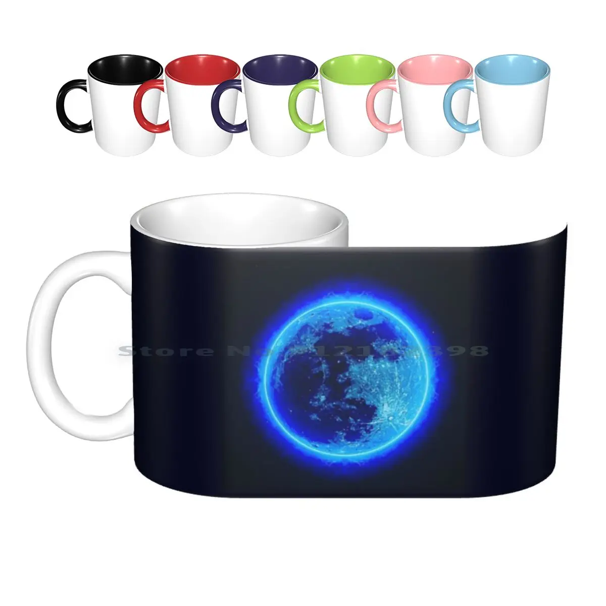Tazze In Ceramica Tazze Da Caffè Tazza Da Tè Al Latte Night Space Sun Galaxy The Luna Earth Mond Wolf Clouds Star In Cloud Creative Trending