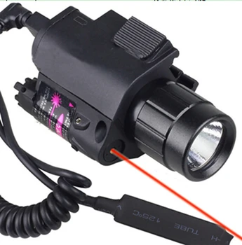 

2in1 Combo Tactical Flashlight + Red Laser Sight Hunting Rifle Pistol Glock Shot Gun for 20mm Rail Green Laser Airsoft Gun