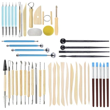 

Pottery Sculpting Tools, 48PCS Polymer Clay Tools Set for Ceramics Modeling, Carving and Kids Pottery Classes