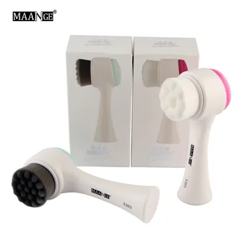 

Double Side Skin Cleaner Face Washing Cleaning Brush Manual Control Exfoliator Pore Massager Facial Body Cleaning Beauty Brush