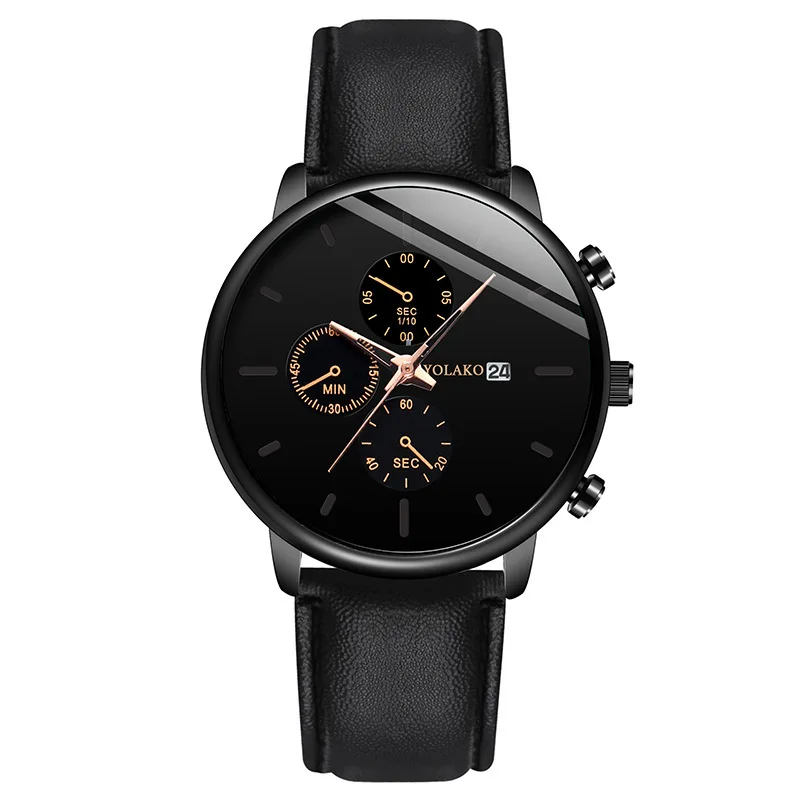 

2021 Hot Sale Top Brand High Quality Leather Strap Men Quartz Watch zegarek męski Fashion Calendar Youny Boys Wristwatch Montre