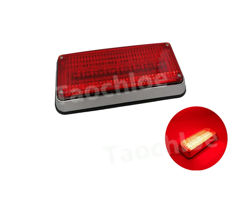 

1x12v 24v led с красными вспышками круглый стробирующий световой сигнал предупредительный сигнал для скорой помощи насосная станция двигатели лампы полицейских патрульных систем освещения по периметру 198x90x38mm