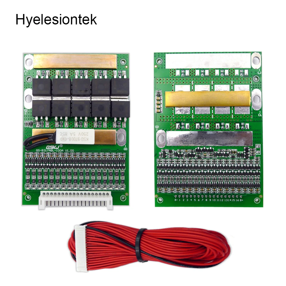 BMS 6S до 17S 50A 4,2 V балансировка 10S 17S BMS литий-ионная батарея 18650 Lipo Защитная печатная плата PCM сменный балансир