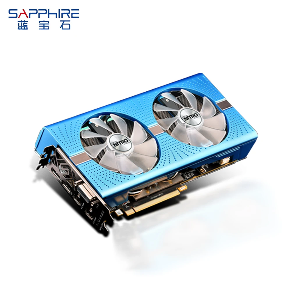 Видеокарта SAPPHIRE AMD Radeon NITRO + RX580 8 ГБ GDDR5 256bit игровая видеокарта для настольного ПК