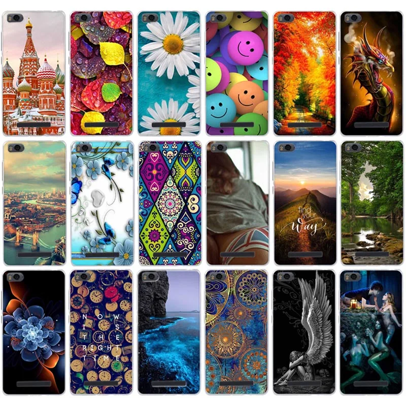 Мягкий чехол для Xiaomi Mi 4i 4c Mi4i Mi4c M4i M4c с рисунком декораций защитный из ТПУ сумки |