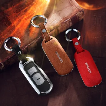 

Car Key Case Cover Genuine Leather For Mazda 2 3 6 Axela Atenza CX-5 CX5 CX-7 CX-9 2014 2015 2016 2017 Smart 2/3 Buttons
