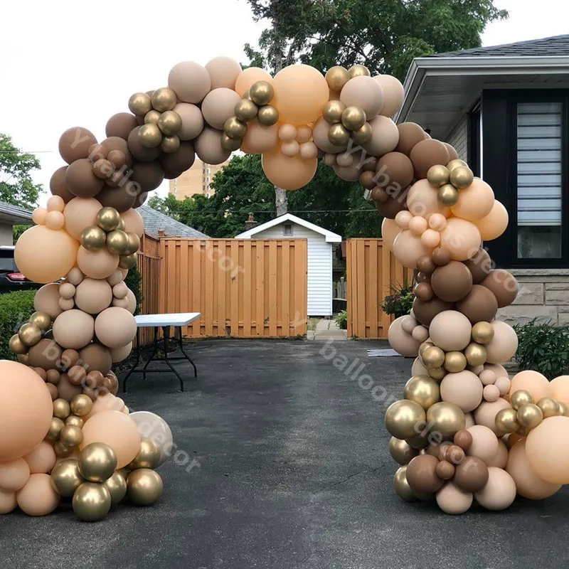 Retro Coffee Latex DIY Balloons Wedding Birthday Arch Party Supplies 1st Globos Baby Shower Decoratio | Дом и сад