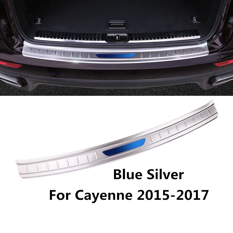 Накладка заднего бампера автомобиля внешняя отделка багажника порога защитная пластина для Porsche Cayenne аксессуары для укладки