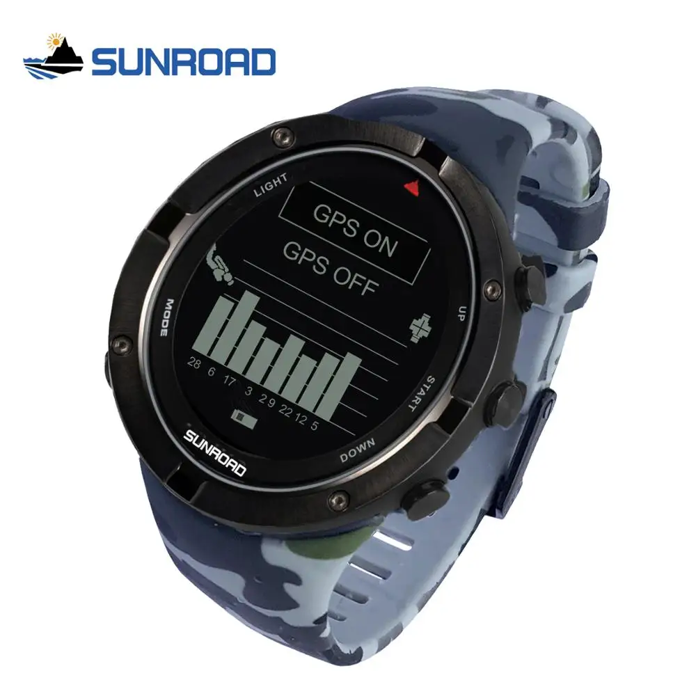 SUNROAD цифровые армейские зеленые 2020 новые умные спортивные мужские часы с Relogio GPS