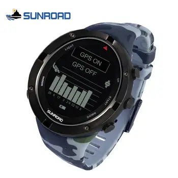 

SUNROAD Digital Army Green 2020 New Smart Sports Men Watch With Relogio GPS Heart Rate Altimeter Compass Barometer Wristwatch