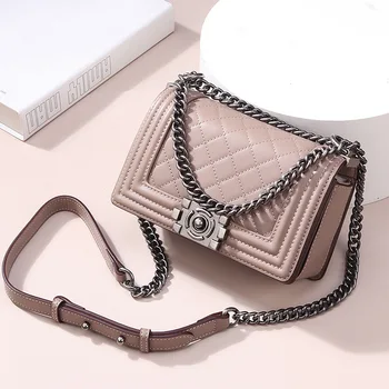 

Women Handbag Shoulder Fashion Chain Messenger Bag Latest real Leather Genuine Ladies Messenger Bag Small Tote High Quality