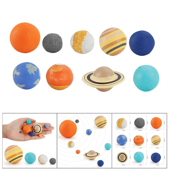 10x Solar System Planet Balls Solid Sponge Soft Ball Eight Planetary Balls  Educational Model for Table Decor Kids Toys