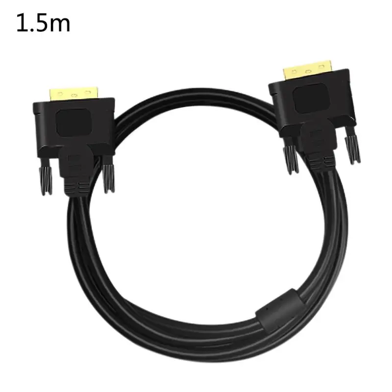 1.5m 1,5/3/5 метров DVI данных кабель DVI 24+ 1 компьютерный монитор HD видео кабель со штыревыми соединителями на обоих концах для подключения прочный - Цвет: 1.5m