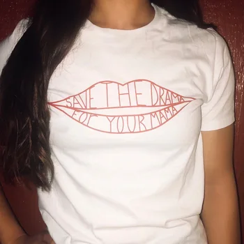 

Red Lip Print T Shirt Women Short Sleeve O Neck Loose Tshirt 2020 Summer Fashion Women Tee Shirt Tops
